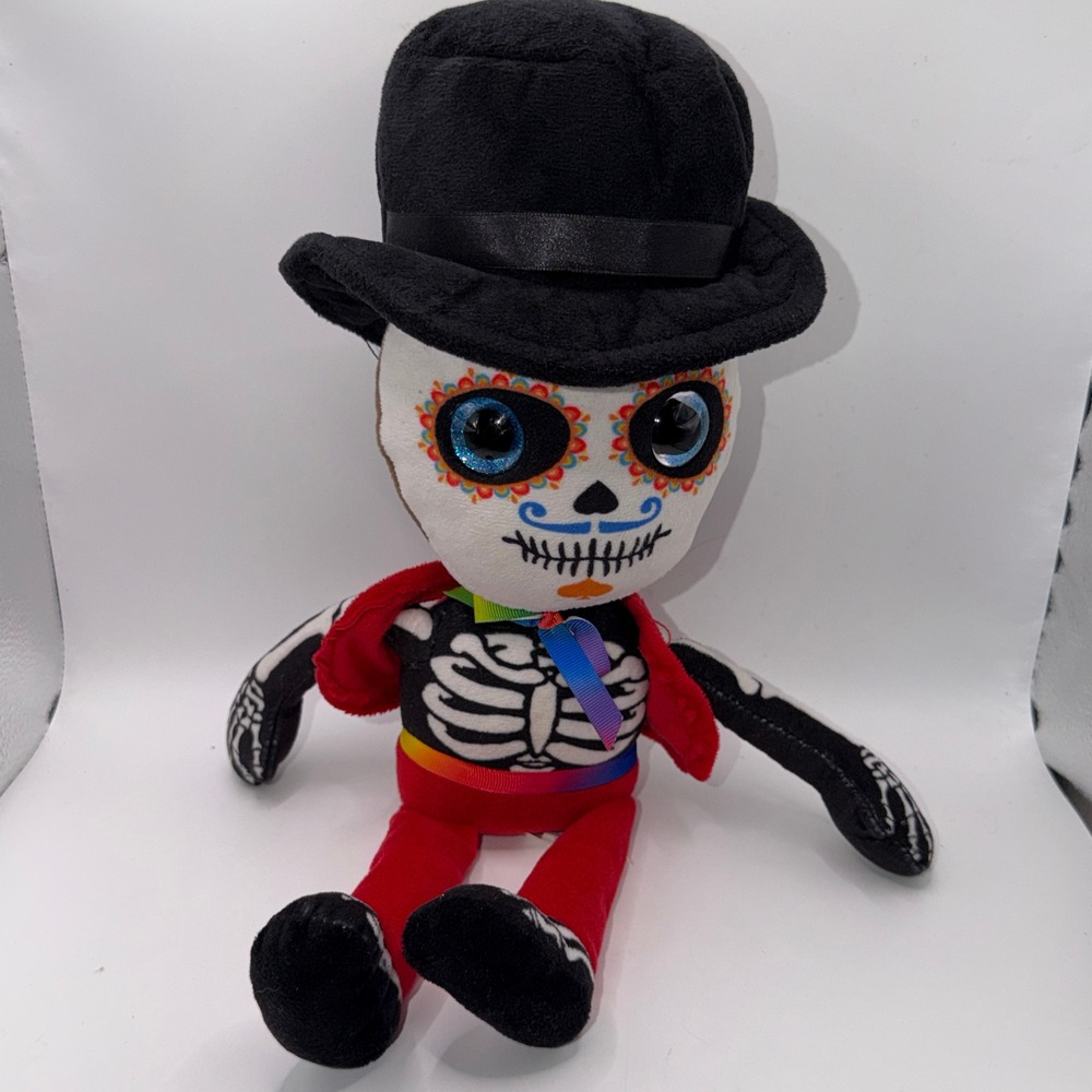 Wishpets Mateo Day of the Dead Skeleton Plush Sugar Skull Gothic Halloween